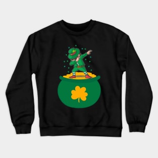 St Patricks Day Dabbing Leprechaun Crewneck Sweatshirt